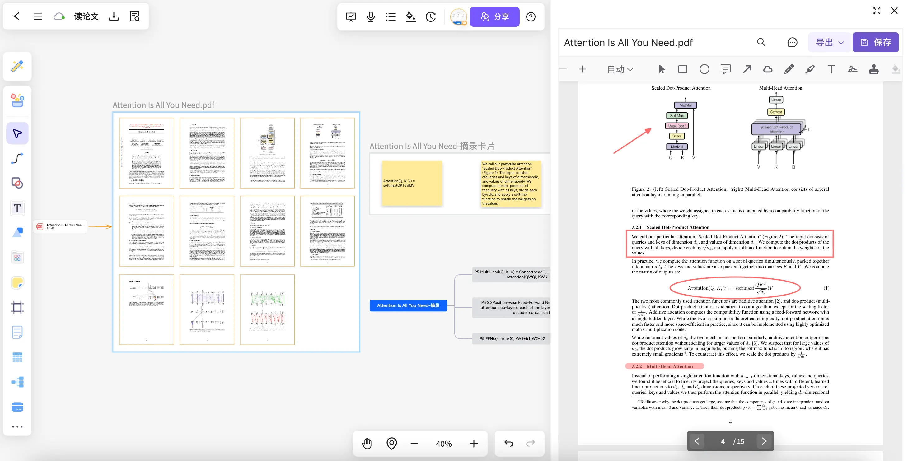 PDF 阅读整理流程示意图